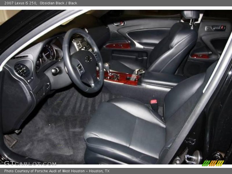 Obsidian Black / Black 2007 Lexus IS 250