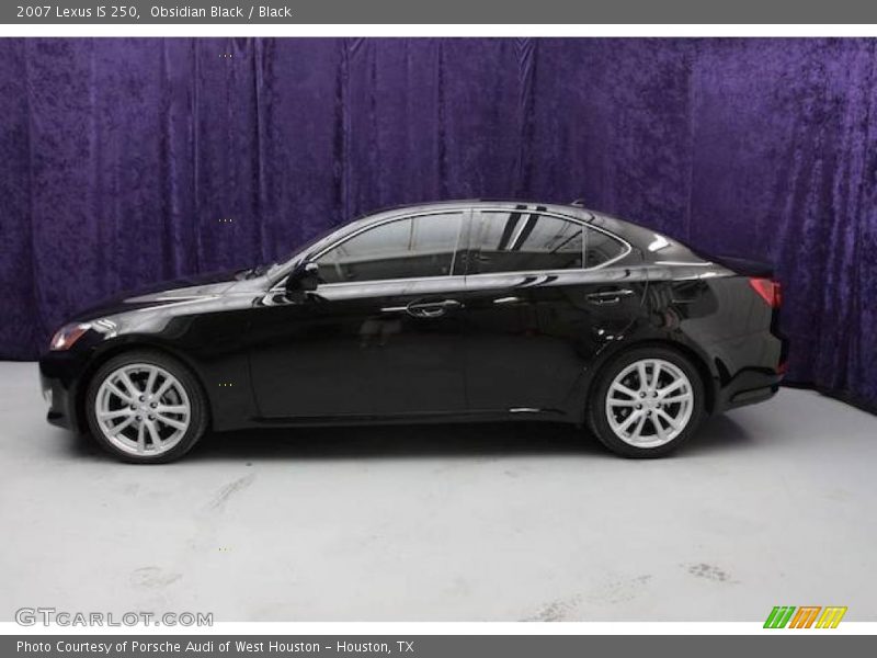 Obsidian Black / Black 2007 Lexus IS 250