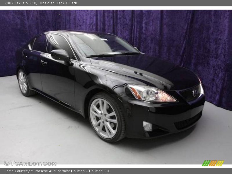 Obsidian Black / Black 2007 Lexus IS 250