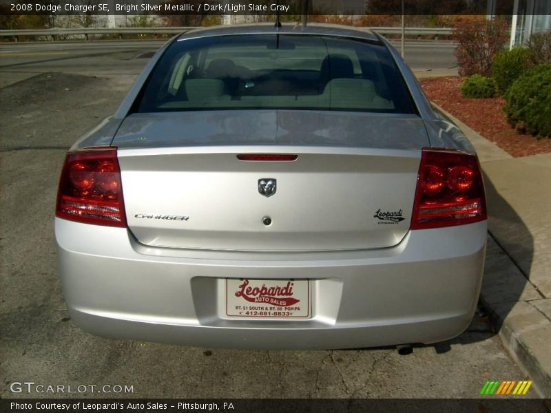 Bright Silver Metallic / Dark/Light Slate Gray 2008 Dodge Charger SE