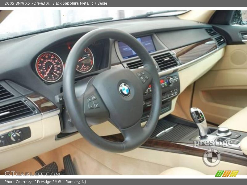 Black Sapphire Metallic / Beige 2009 BMW X5 xDrive30i