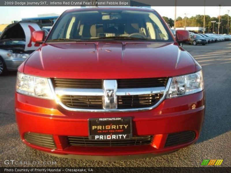 Inferno Red Crystal Pearl / Pastel Pebble Beige 2009 Dodge Journey SXT