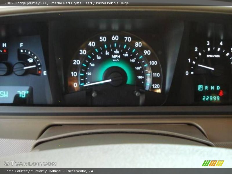 Inferno Red Crystal Pearl / Pastel Pebble Beige 2009 Dodge Journey SXT