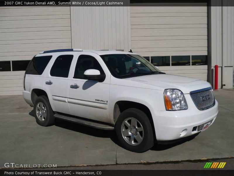 Summit White / Cocoa/Light Cashmere 2007 GMC Yukon Denali AWD