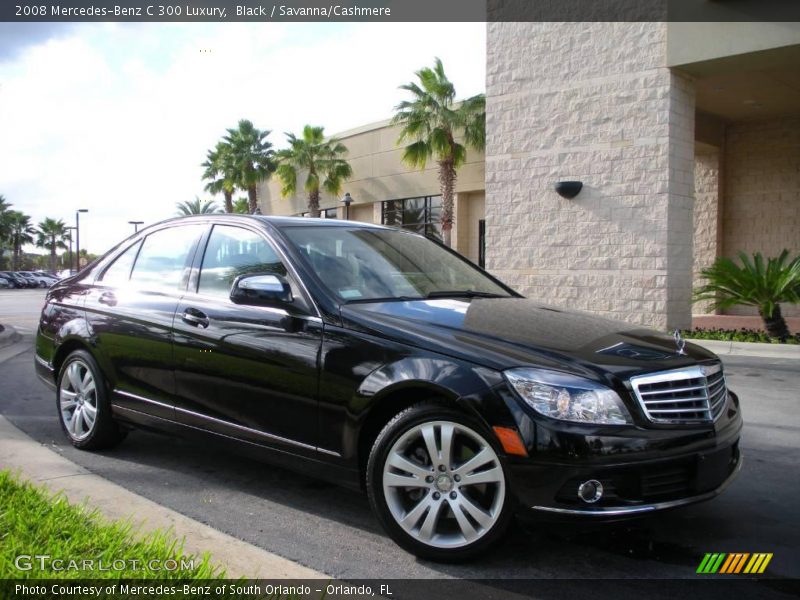 Black / Savanna/Cashmere 2008 Mercedes-Benz C 300 Luxury
