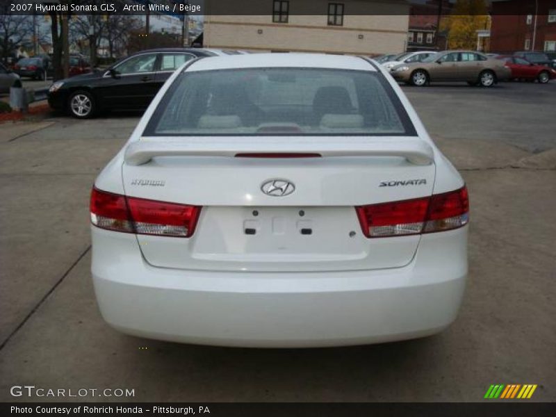 Arctic White / Beige 2007 Hyundai Sonata GLS