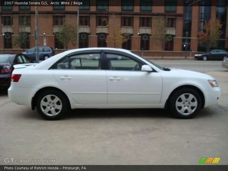 Arctic White / Beige 2007 Hyundai Sonata GLS