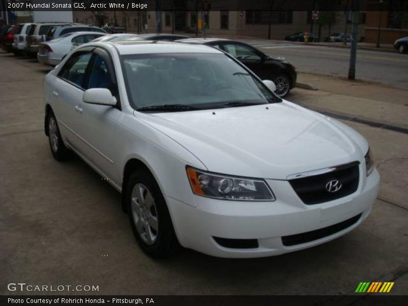 Arctic White / Beige 2007 Hyundai Sonata GLS