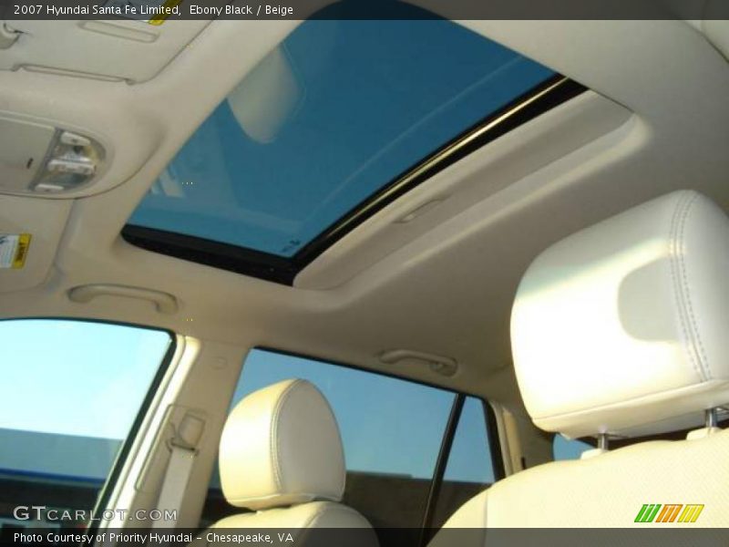 Ebony Black / Beige 2007 Hyundai Santa Fe Limited