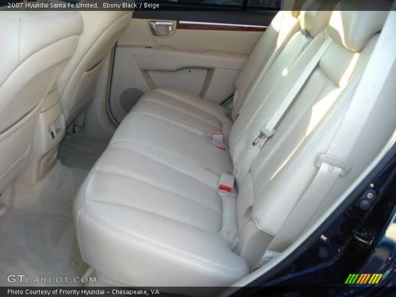 Ebony Black / Beige 2007 Hyundai Santa Fe Limited