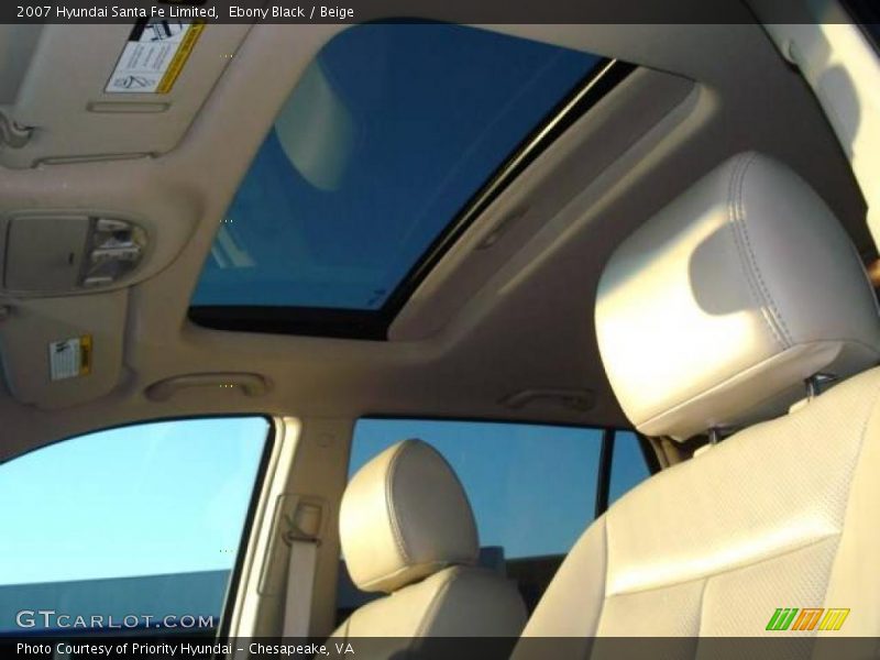 Ebony Black / Beige 2007 Hyundai Santa Fe Limited