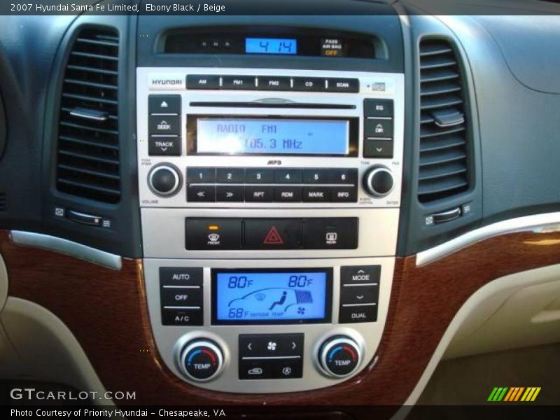Ebony Black / Beige 2007 Hyundai Santa Fe Limited
