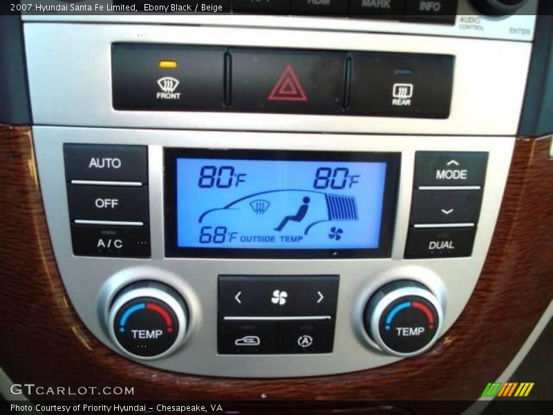 Ebony Black / Beige 2007 Hyundai Santa Fe Limited