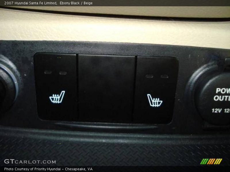 Ebony Black / Beige 2007 Hyundai Santa Fe Limited
