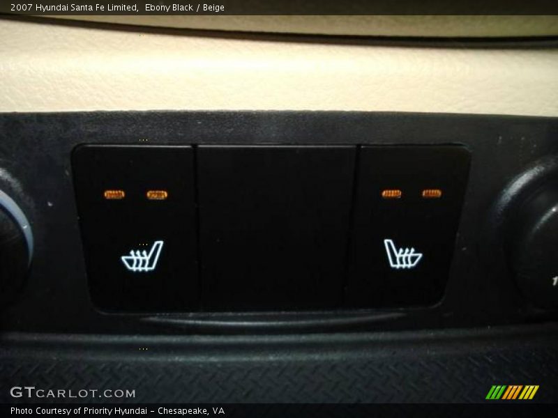 Ebony Black / Beige 2007 Hyundai Santa Fe Limited