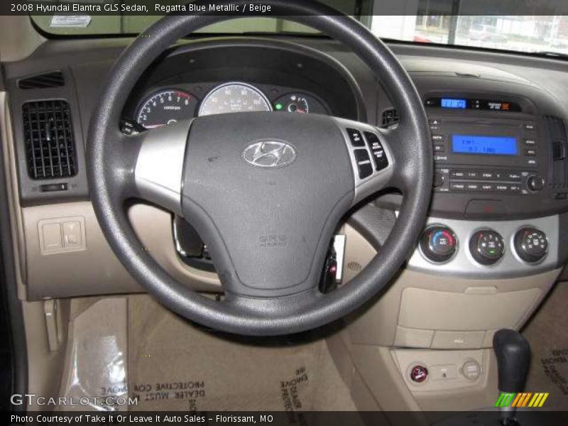 Regatta Blue Metallic / Beige 2008 Hyundai Elantra GLS Sedan