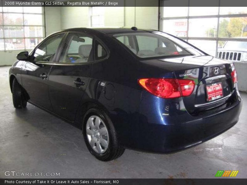 Regatta Blue Metallic / Beige 2008 Hyundai Elantra GLS Sedan