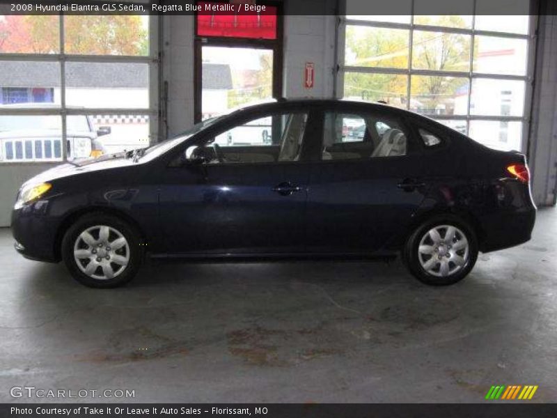 Regatta Blue Metallic / Beige 2008 Hyundai Elantra GLS Sedan