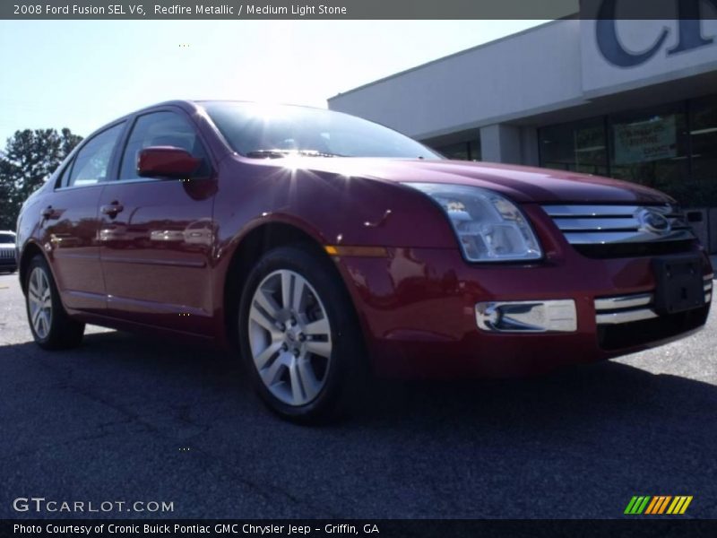 Redfire Metallic / Medium Light Stone 2008 Ford Fusion SEL V6