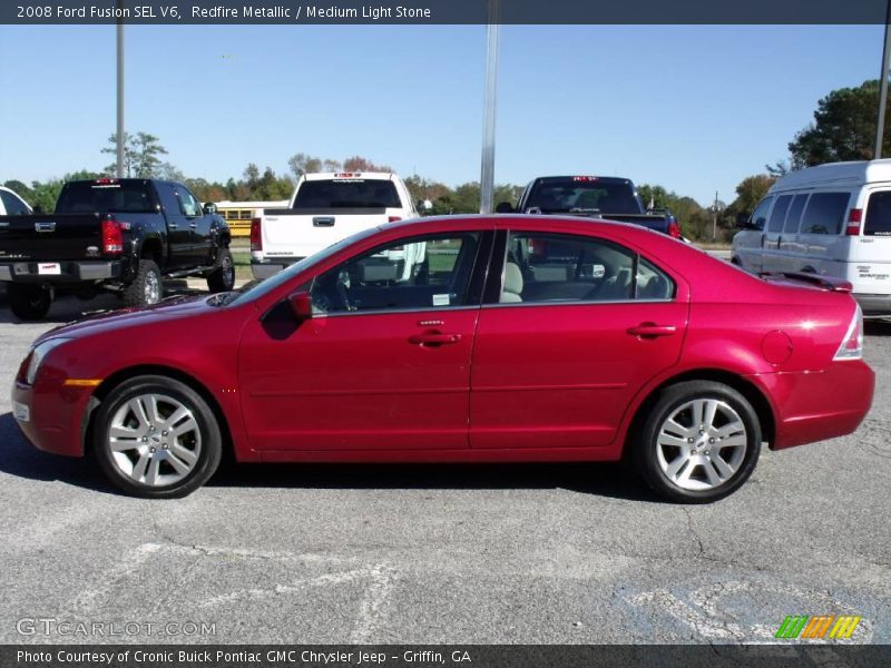 Redfire Metallic / Medium Light Stone 2008 Ford Fusion SEL V6