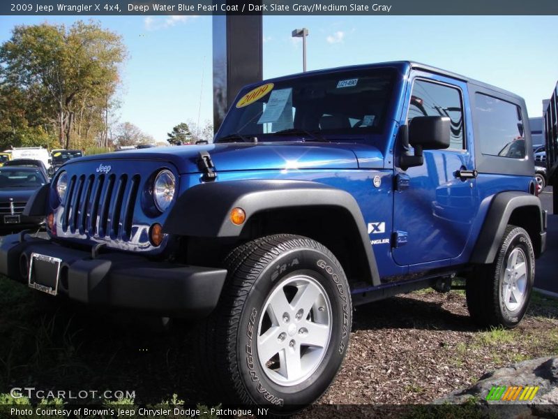 Deep Water Blue Pearl Coat / Dark Slate Gray/Medium Slate Gray 2009 Jeep Wrangler X 4x4