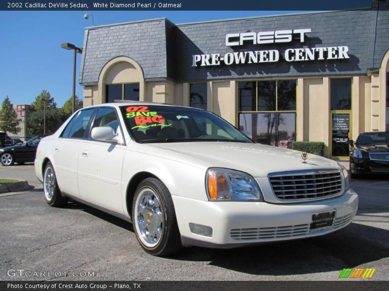 White Diamond Pearl / Oatmeal 2002 Cadillac DeVille Sedan