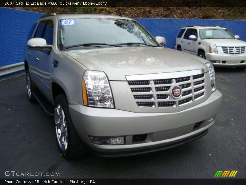 Quicksilver / Ebony/Ebony 2007 Cadillac Escalade AWD