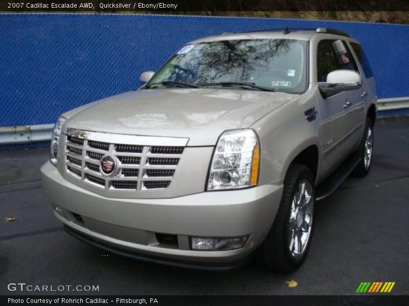 Quicksilver / Ebony/Ebony 2007 Cadillac Escalade AWD