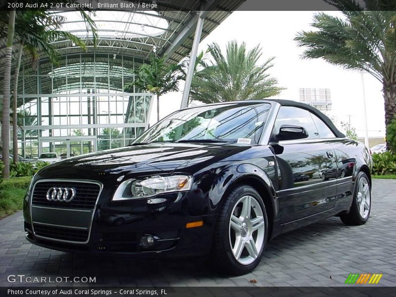 Brilliant Black / Beige 2008 Audi A4 2.0T Cabriolet