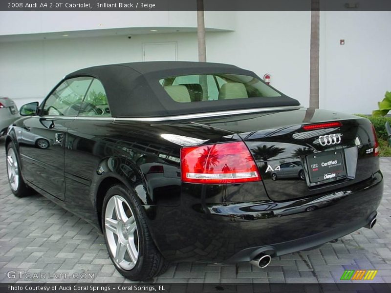 Brilliant Black / Beige 2008 Audi A4 2.0T Cabriolet