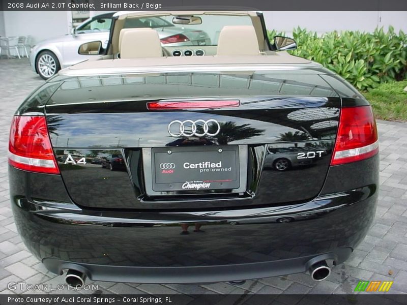 Brilliant Black / Beige 2008 Audi A4 2.0T Cabriolet