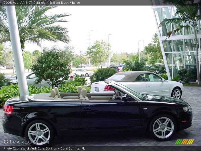 Brilliant Black / Beige 2008 Audi A4 2.0T Cabriolet