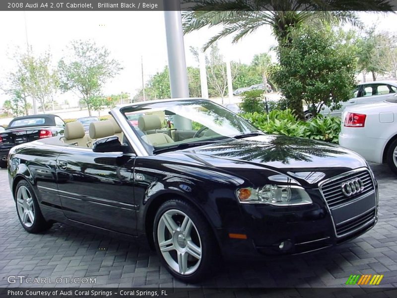 Brilliant Black / Beige 2008 Audi A4 2.0T Cabriolet