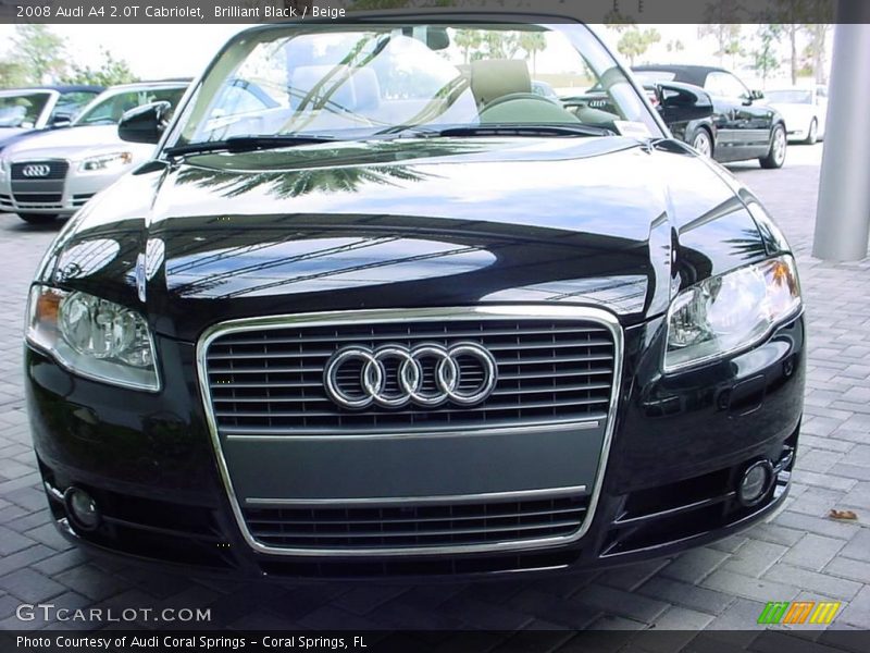 Brilliant Black / Beige 2008 Audi A4 2.0T Cabriolet