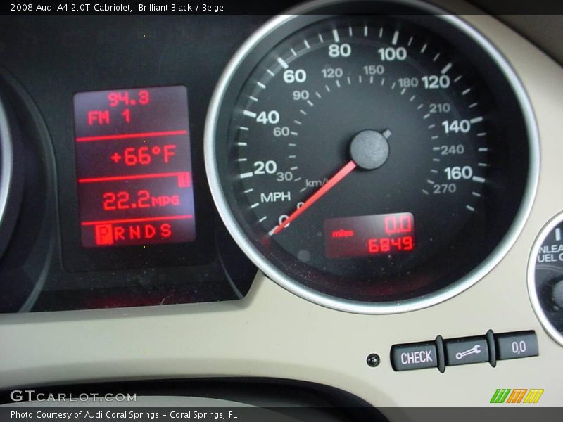 Brilliant Black / Beige 2008 Audi A4 2.0T Cabriolet