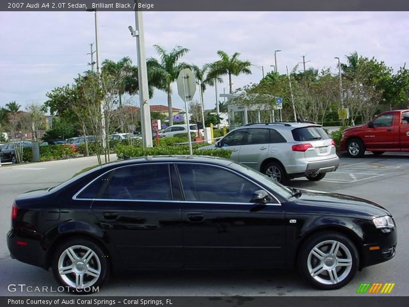 Brilliant Black / Beige 2007 Audi A4 2.0T Sedan