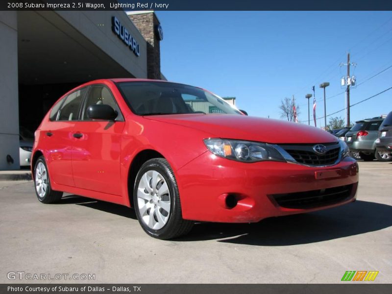 Lightning Red / Ivory 2008 Subaru Impreza 2.5i Wagon