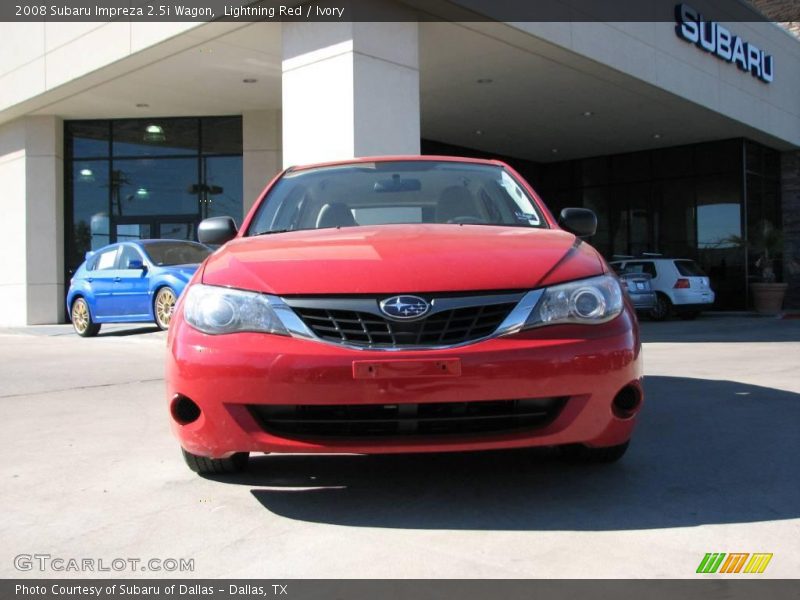 Lightning Red / Ivory 2008 Subaru Impreza 2.5i Wagon