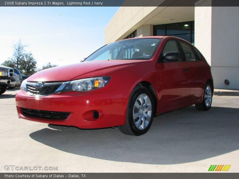 Lightning Red / Ivory 2008 Subaru Impreza 2.5i Wagon