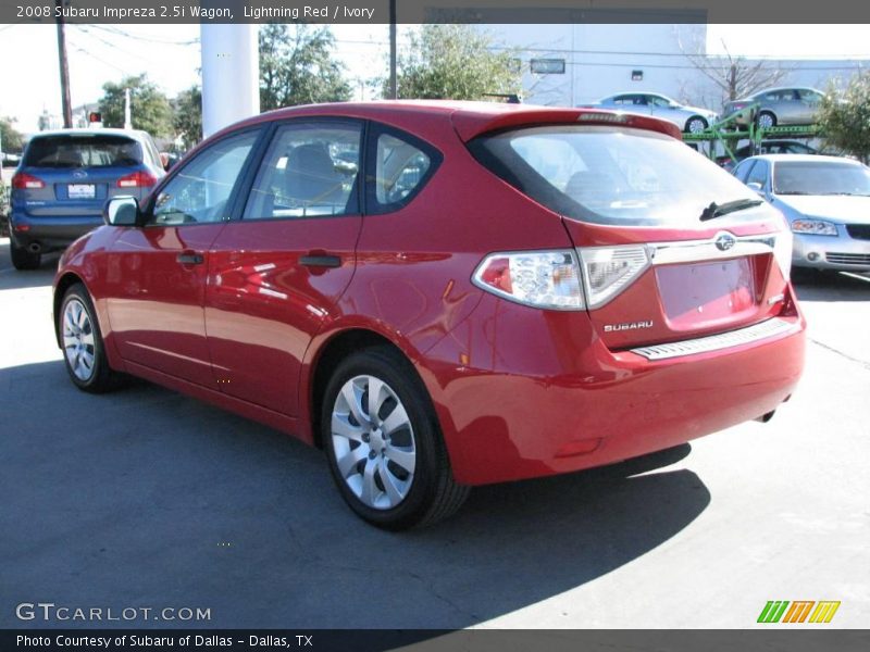 Lightning Red / Ivory 2008 Subaru Impreza 2.5i Wagon
