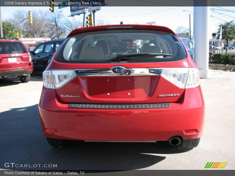 Lightning Red / Ivory 2008 Subaru Impreza 2.5i Wagon