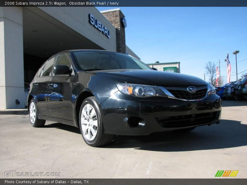 Obsidian Black Pearl / Ivory 2008 Subaru Impreza 2.5i Wagon