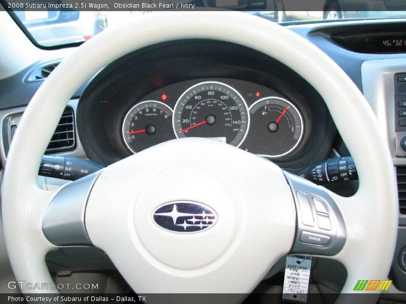 Obsidian Black Pearl / Ivory 2008 Subaru Impreza 2.5i Wagon