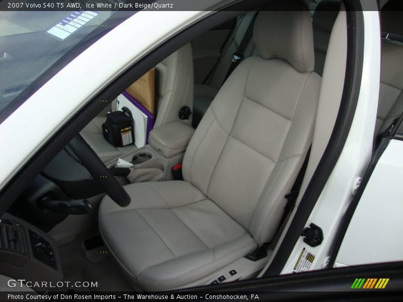 Ice White / Dark Beige/Quartz 2007 Volvo S40 T5 AWD