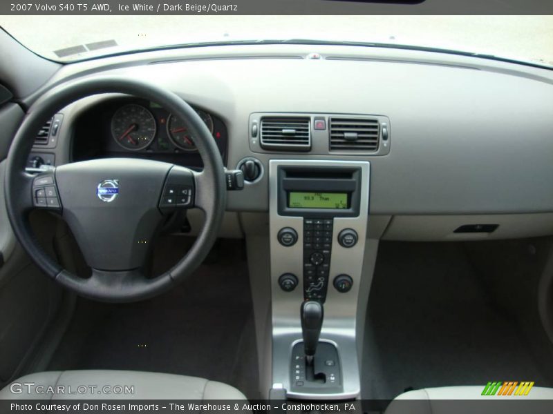 Ice White / Dark Beige/Quartz 2007 Volvo S40 T5 AWD