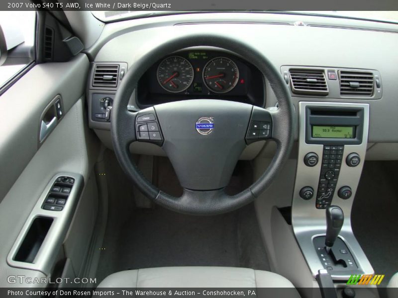 Ice White / Dark Beige/Quartz 2007 Volvo S40 T5 AWD