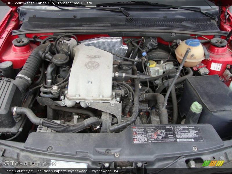 Tornado Red / Black 2002 Volkswagen Cabrio GLS