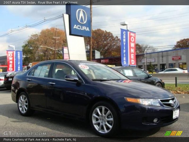 Royal Blue Pearl / Parchment 2007 Acura TSX Sedan