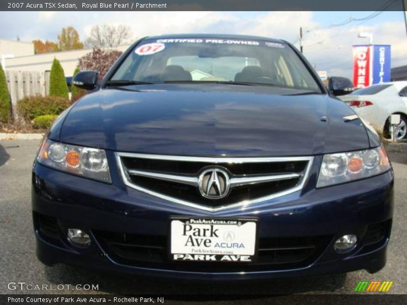 Royal Blue Pearl / Parchment 2007 Acura TSX Sedan