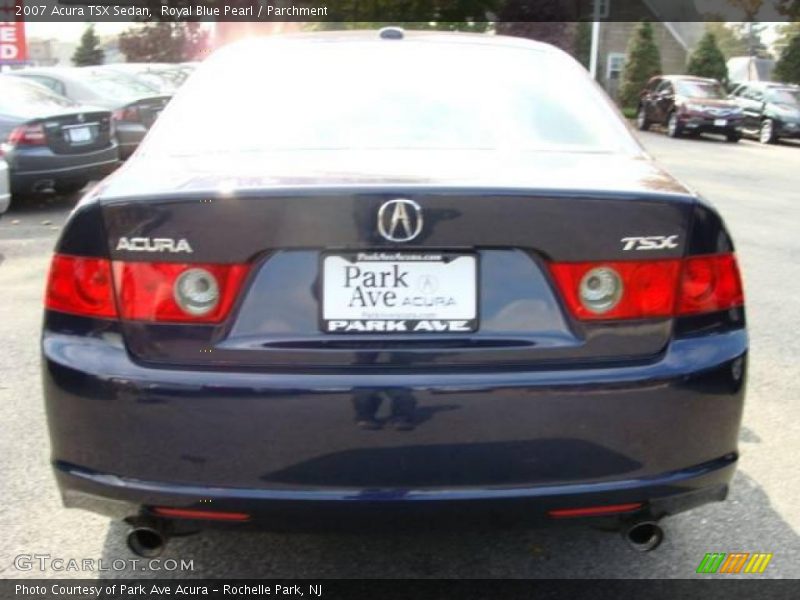 Royal Blue Pearl / Parchment 2007 Acura TSX Sedan